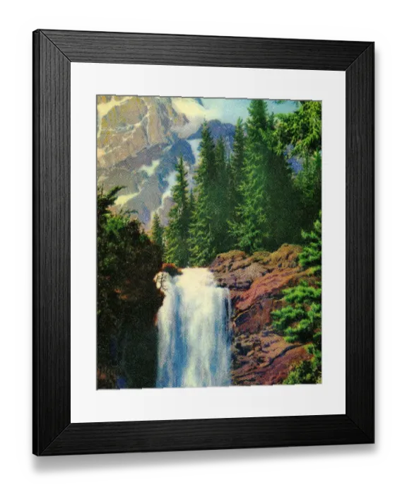 Framed Print : Mountain Waterfall Framed Print : Mountain Waterfall