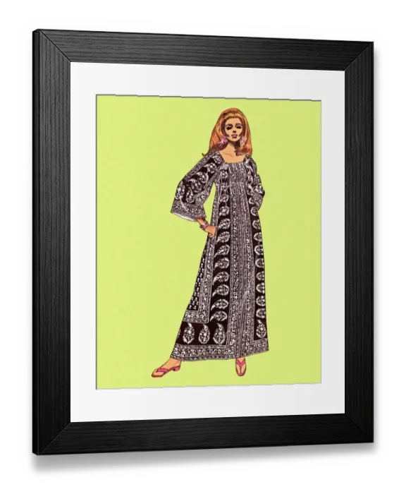 Framed Print : Woman Wearing Kaftan Framed Print : Woman Wearing Kaftan