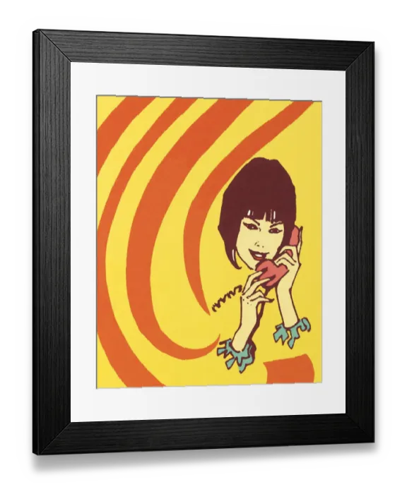 Framed Print : Woman on the phone Framed Print : Woman on the phone