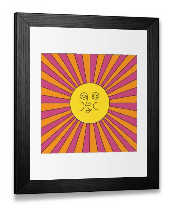 Framed Print : Groovy Sun Framed Print : Groovy Sun