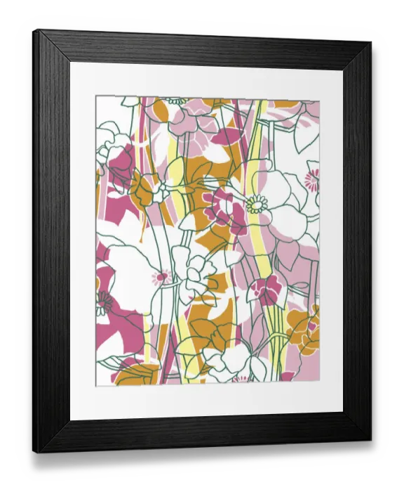 Framed Print : Flower pattern Framed Print : Flower pattern