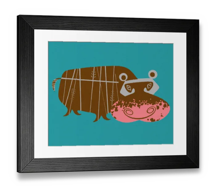 Framed Print : Hippopotamus Framed Print : Hippopotamus