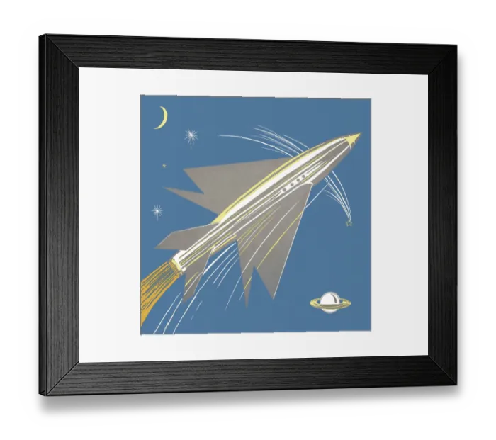 Framed Print : Spaceship in Orbit