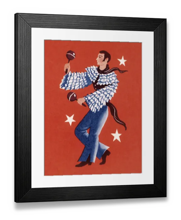 Framed Print : Man Playing the Maracas Framed Print : Man Playing the Maracas