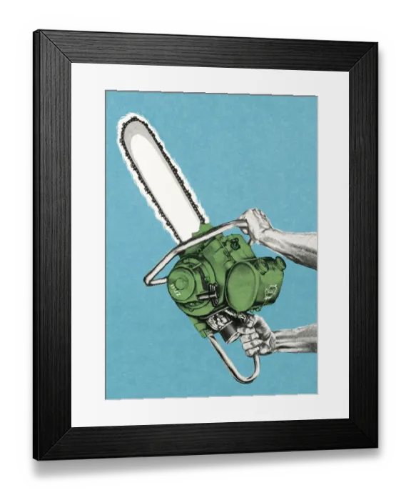Framed Print : Chainsaw. http: /  / csaimages.com / images / istockprofile / csa_vector_dsp.jpg