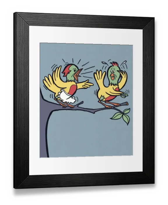 Framed Print : Husband and Wife Birds Framed Print : Husband and Wife Birds