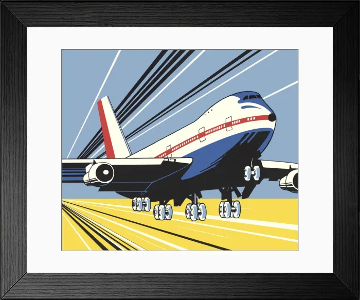 Framed Print : Large Airplane