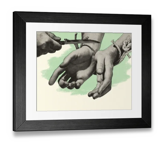 Framed Print : Freeing Bound Hands Framed Print : Freeing Bound Hands
