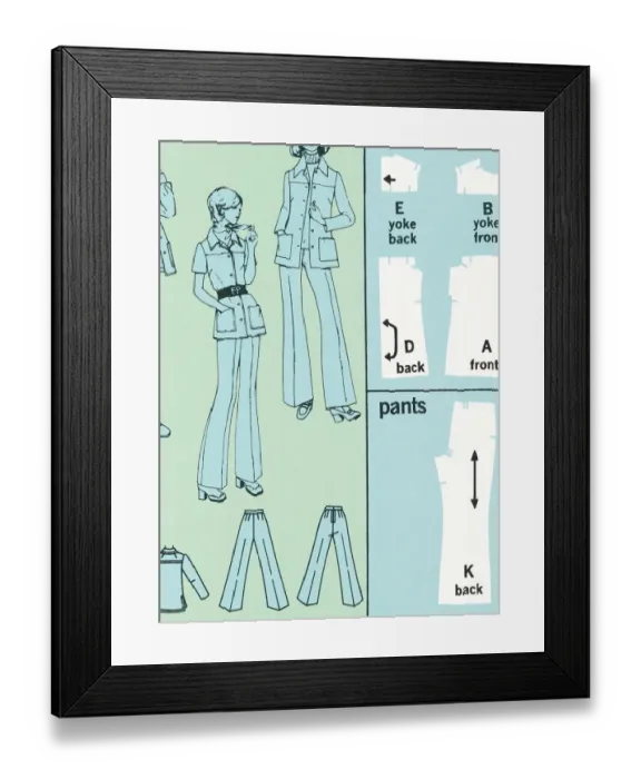 Framed Print : Dressmakers pattern Framed Print : Dressmakers pattern