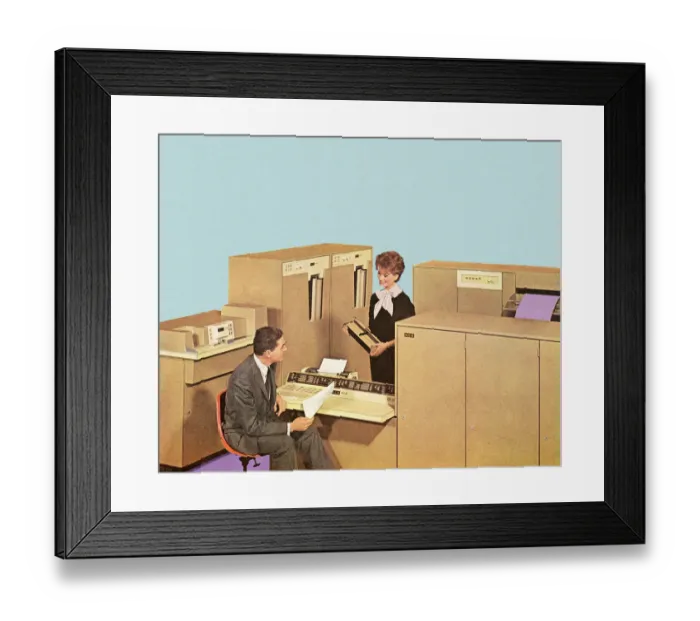Framed Print : People Working in Office Framed Print : People Working in Office