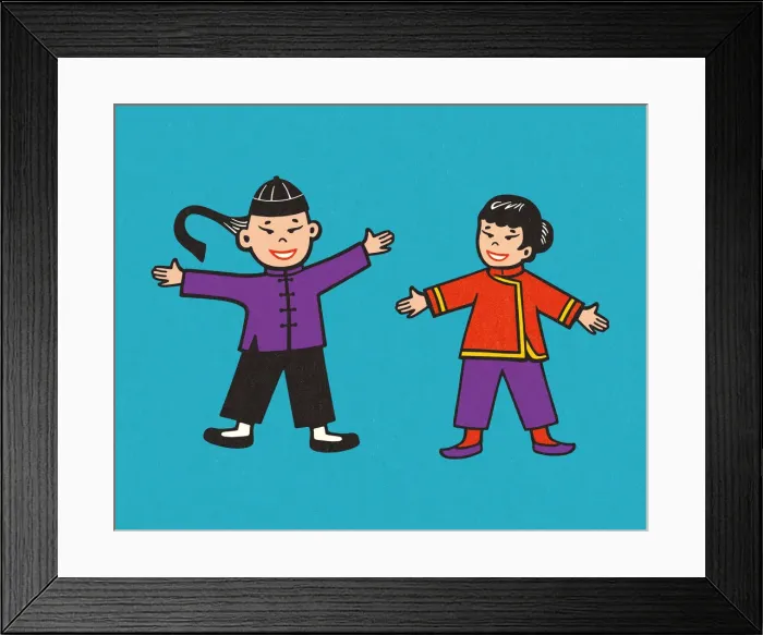 Framed Print : Asian Man and Woman Framed Print : Asian Man and Woman