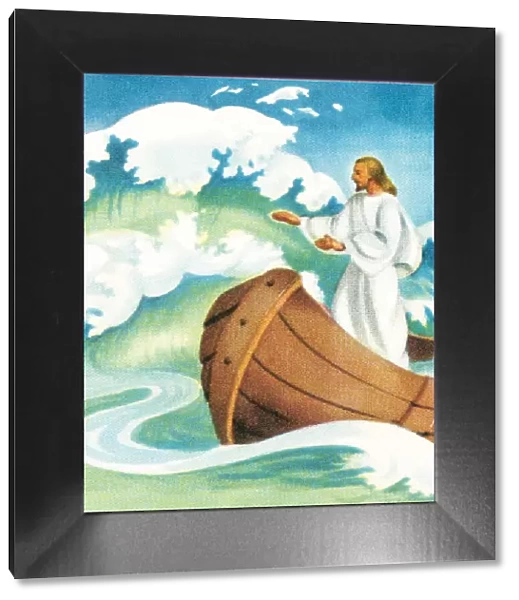 Jesus calming the waves