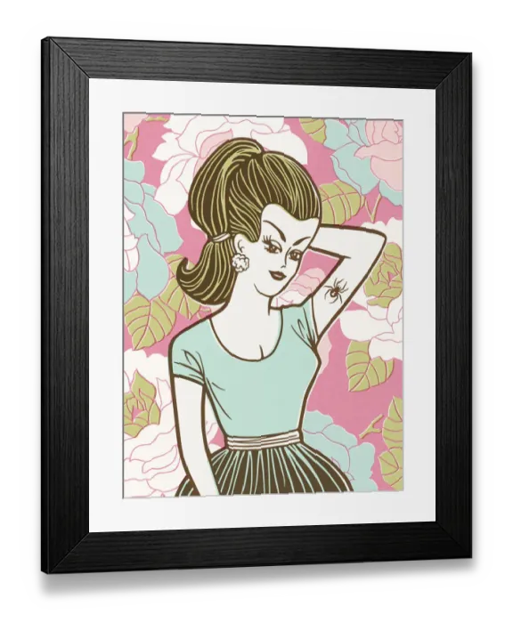 Framed Print : Pinup girl in clothes Framed Print : Pinup girl in clothes