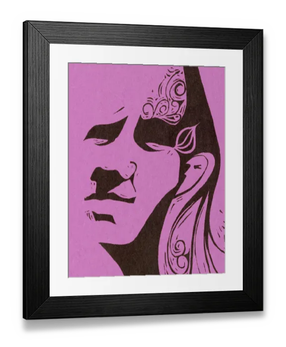 Framed Print : Abstract Mans Face Framed Print : Abstract Mans Face