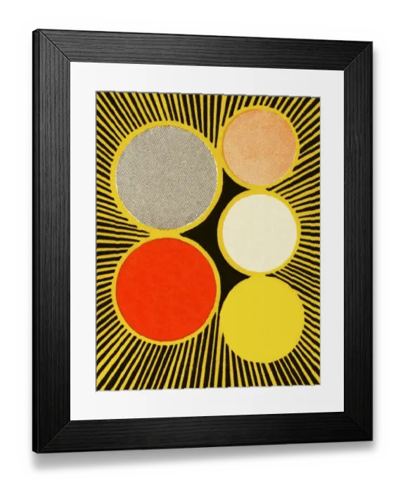 Framed Print : Five Color Circles Framed Print : Five Color Circles