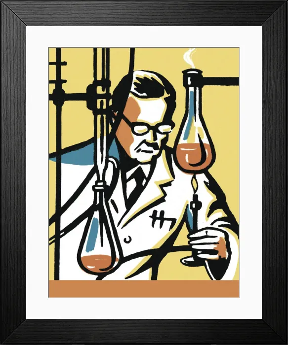 Framed Print : Scientist in a Laboratory Framed Print : Scientist in a Laboratory