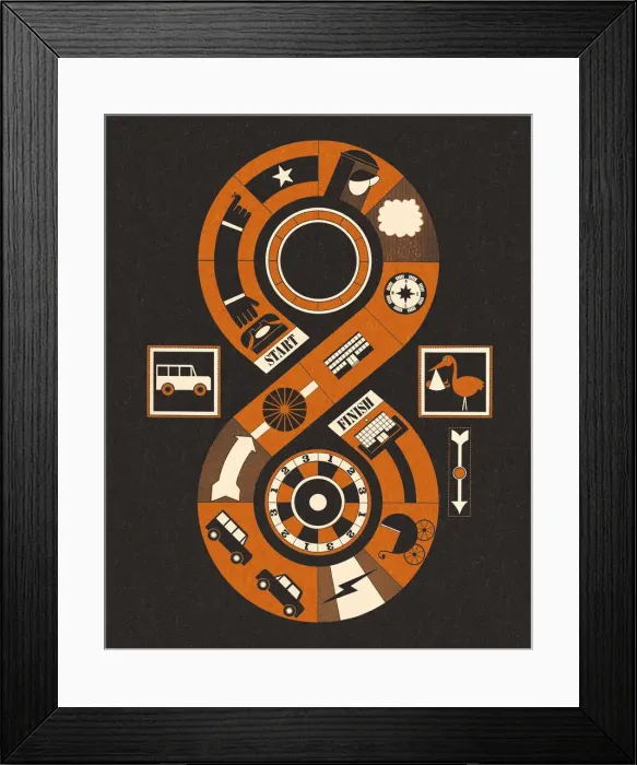 Framed Print : Board Game Path Framed Print : Board Game Path
