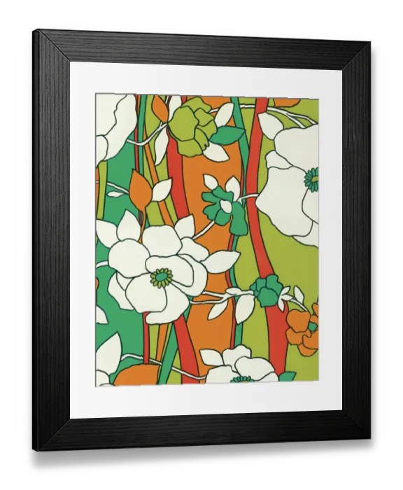Framed Print : Flower pattern Framed Print : Flower pattern