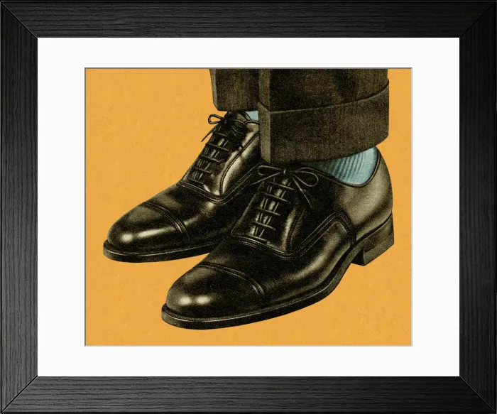 Framed Print : Mens Dress Shoes Framed Print : Mens Dress Shoes