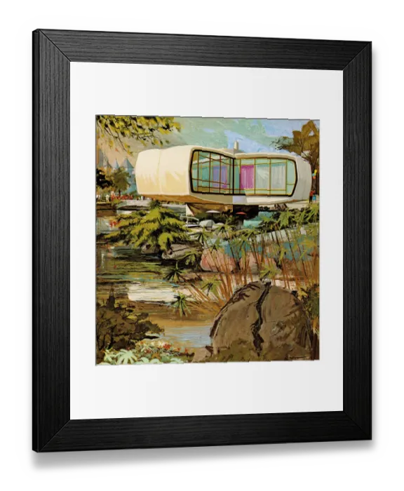 Framed Print : Futuristic House Framed Print : Futuristic House