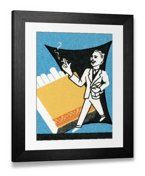 Framed Print : Man smoking Framed Print : Man smoking