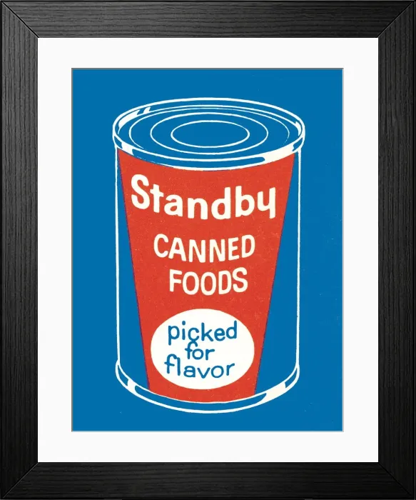 Framed Print : Standby canned foods Framed Print : Standby canned foods
