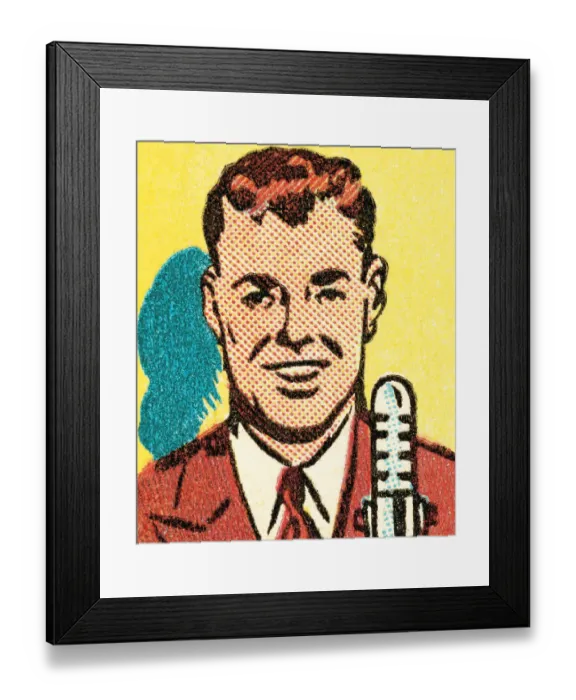 Framed Print : Man at microphone Framed Print : Man at microphone