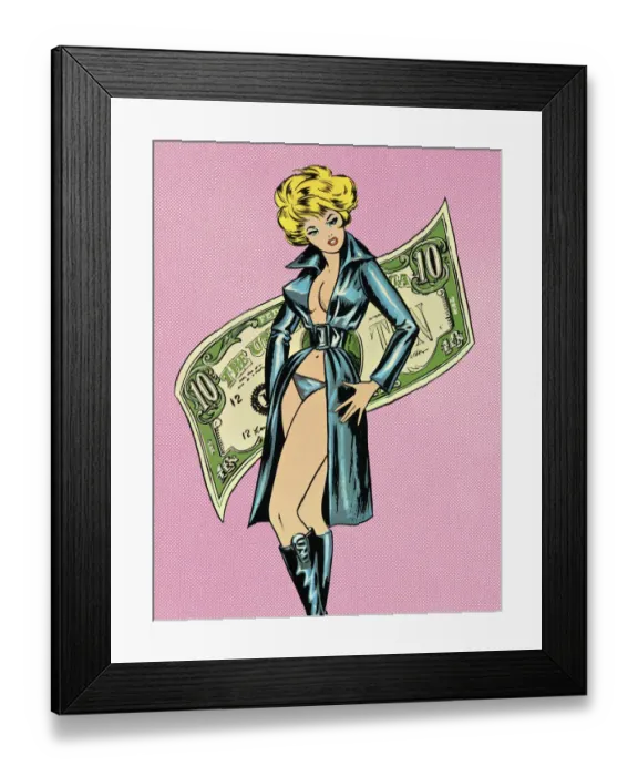 Framed Print : Prostitute With Money Framed Print : Prostitute With Money