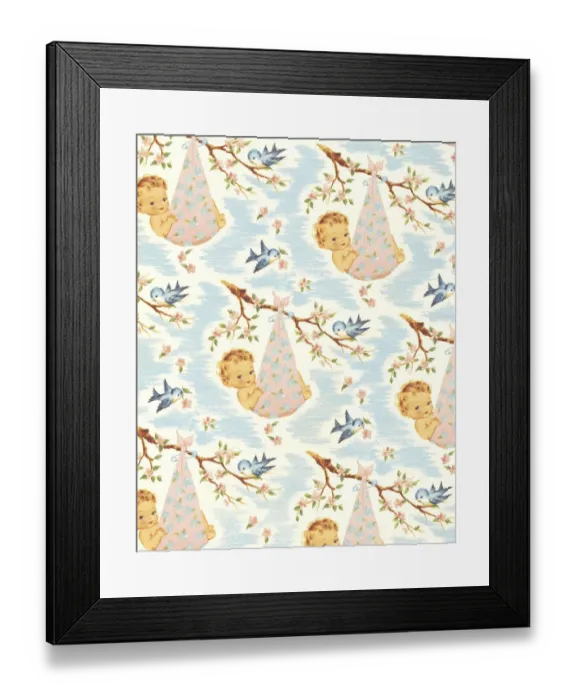 Framed Print : Baby Bundle Pattern