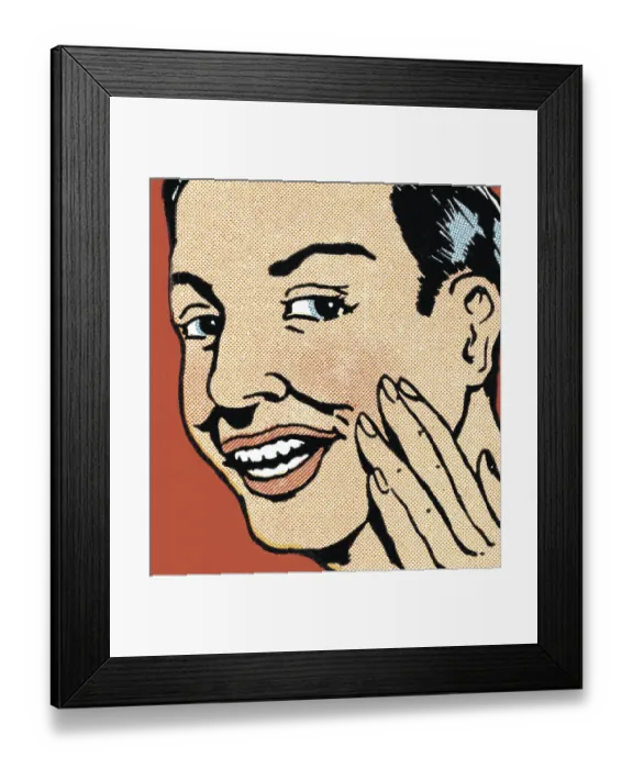 Framed Print : Man With Hand Touching Face