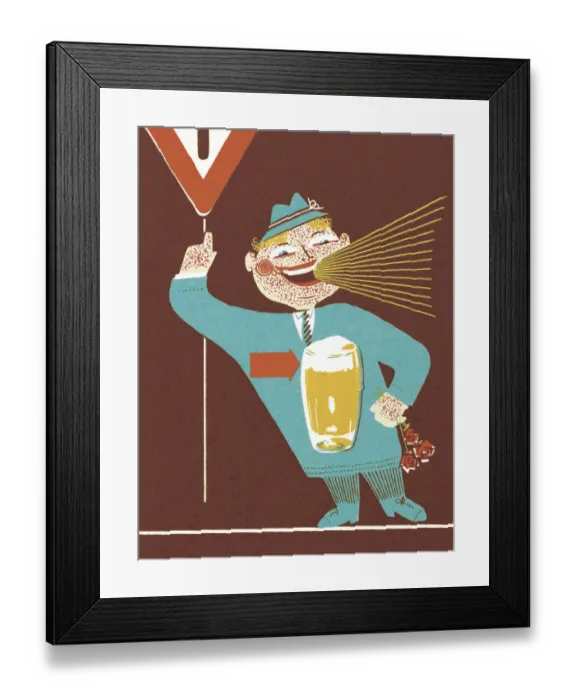 Framed Print : Drinking Man Shouting Framed Print : Drinking Man Shouting