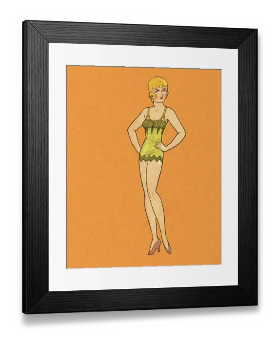 Framed Print : Woman in underwear Framed Print : Woman in underwear