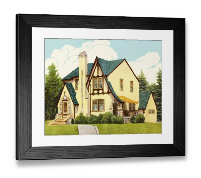 Framed Print : Tudor Style House Framed Print : Tudor Style House