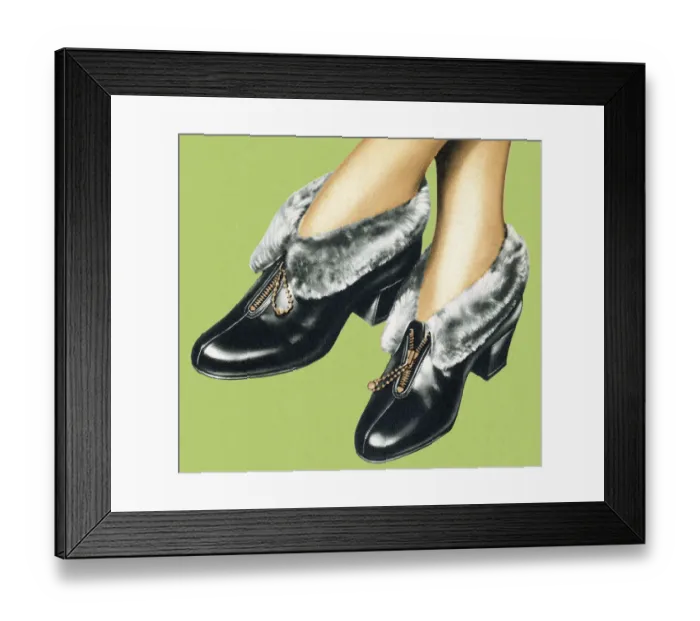 Framed Print : Shoe modeling Framed Print : Shoe modeling