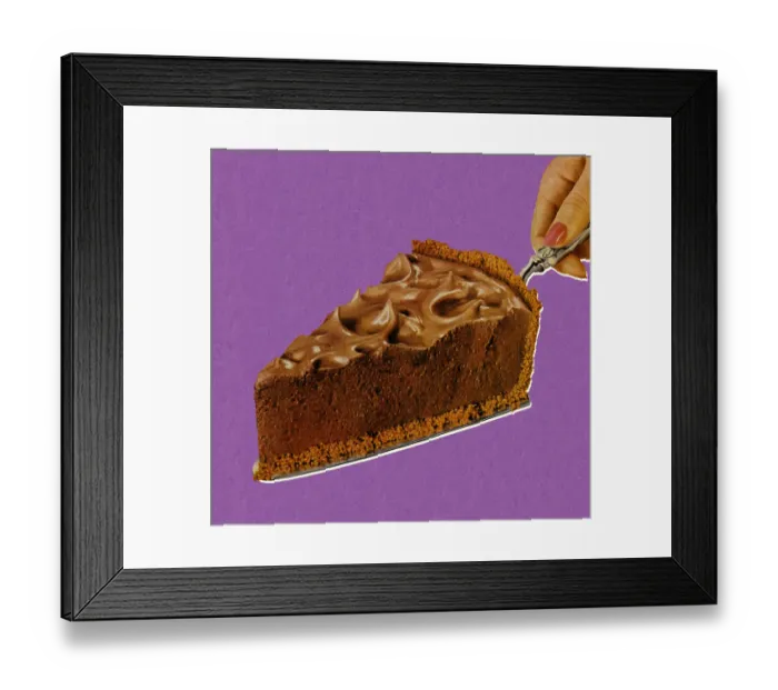 Framed Print : Piece of Chocolate Pie Framed Print : Piece of Chocolate Pie