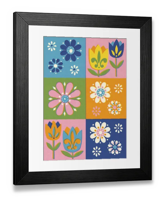 Framed Print : Variety of Flowers