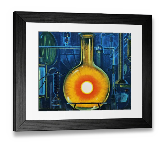 Framed Print : Glowing Volumetric Flask Framed Print : Glowing Volumetric Flask