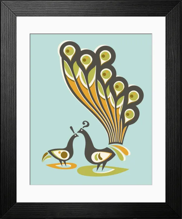 Framed Print : Peacock Couple Framed Print : Peacock Couple
