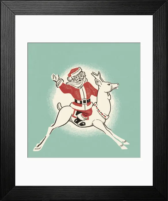 Framed Print : Santa Reindeer Framed Print : Santa Reindeer