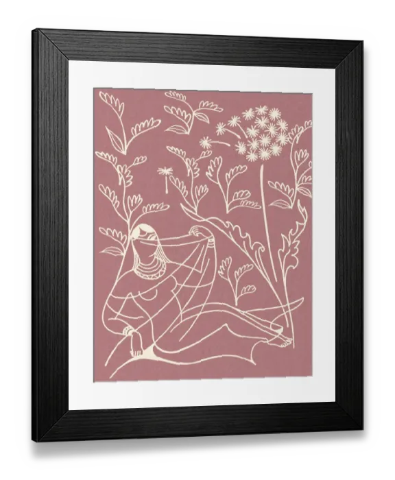 Framed Print : Veiled Woman Sitting Framed Print : Veiled Woman Sitting