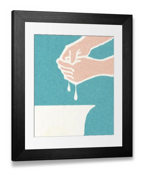 Framed Print : Washing hands Framed Print : Washing hands