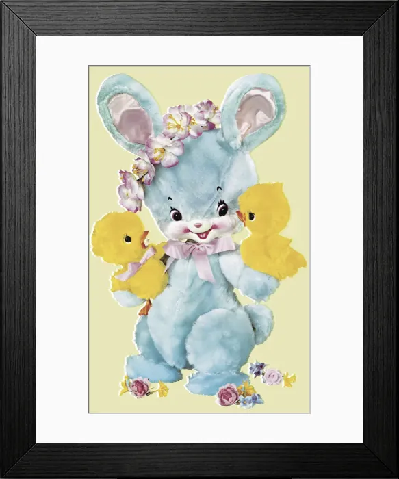 Framed Print : Easter bunny and chicks Framed Print : Easter bunny and chicks