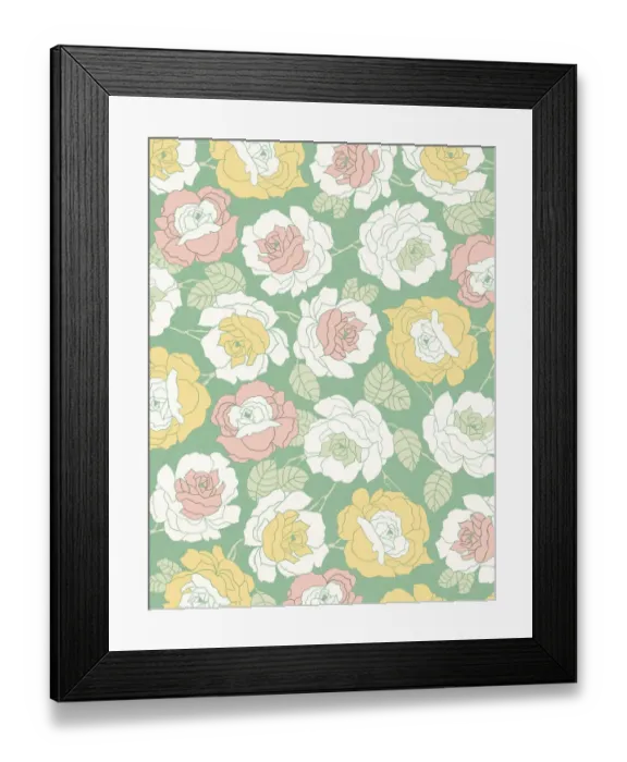 Framed Print : Flower pattern Framed Print : Flower pattern