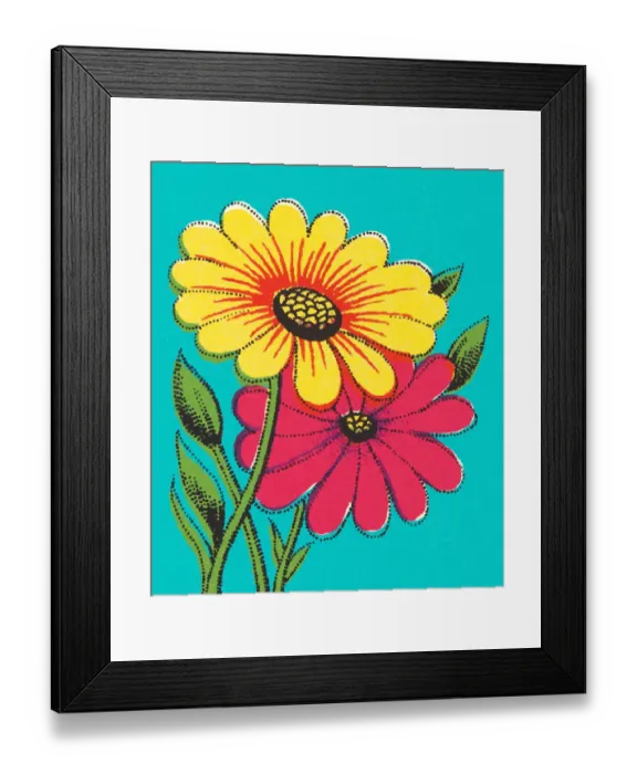 Framed Print : Two Flowers Framed Print : Two Flowers