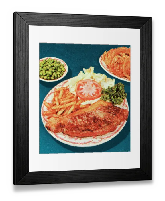 Framed Print : Steak Dinner Framed Print : Steak Dinner