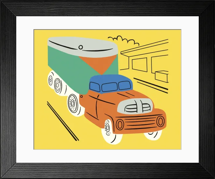 Framed Print : Vintage Commercial Truck Framed Print : Vintage Commercial Truck