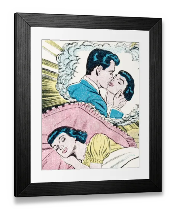 Framed Print : Dreams of kissing Framed Print : Dreams of kissing