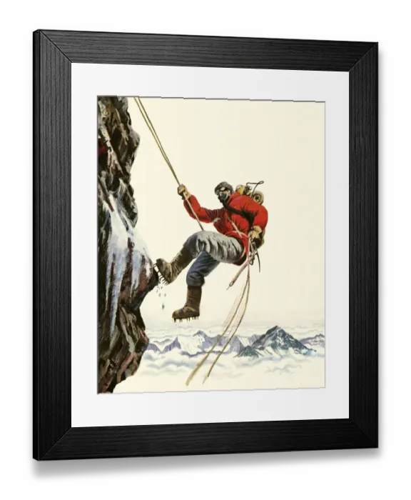 Framed Print : High Altitude Rock Climber Framed Print : High Altitude Rock Climber