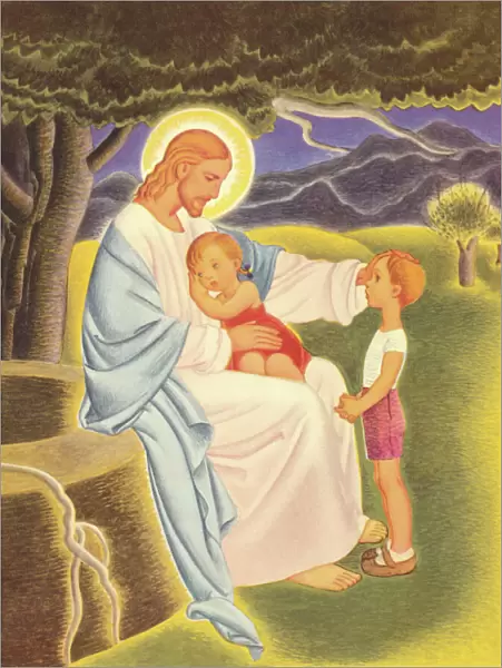Jesus Comforting Children