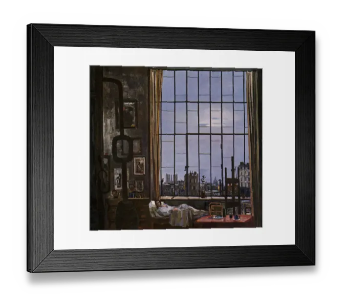 Framed Print : Woman Sleeping Below Large Window Framed Print : Woman Sleeping Below Large Window